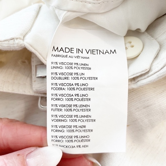 𝅺BNWOT Club Monaco Ayto belted pant in natural - Picture 12 of 14